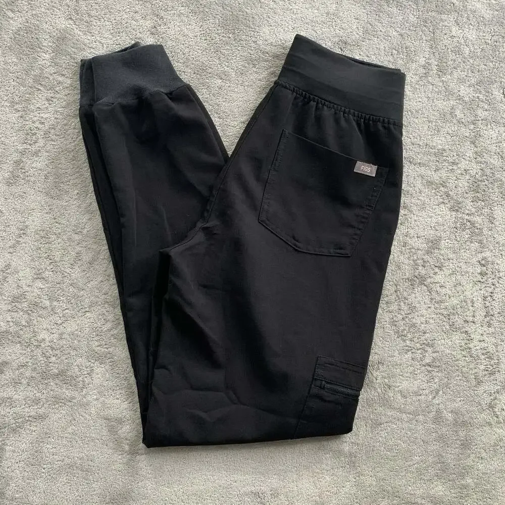 Figs Scrub Pants Womens XXS Zamora Jogger Workwear Black RN Nurse Medical